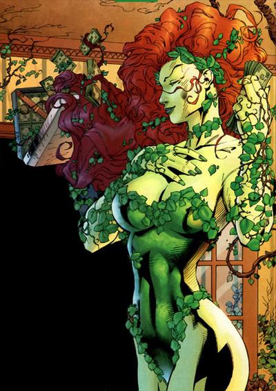 poison ivy costume. Poison Ivy: Green body paint.
