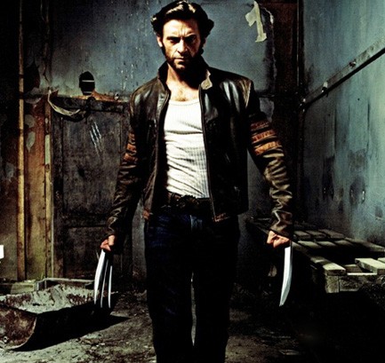 Wolverine: Wife beater. Jeans.